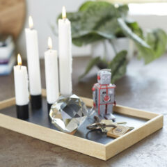 Candle Tray bakke i eg og sort fra The Oak Men