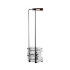 Toiletrulleholder Bathroom Rack i røget egetræ fra by Wirth