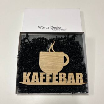 Træskilt med kaffebar fra Würtz Design